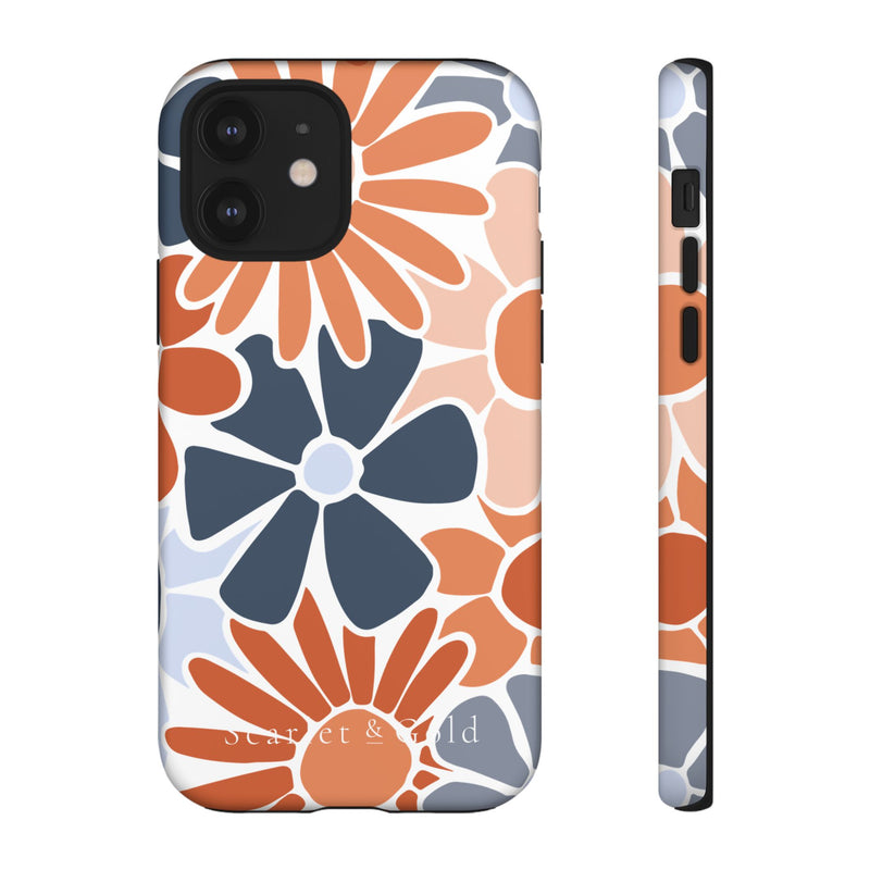 The Orange & Blue Floral | Phone Case