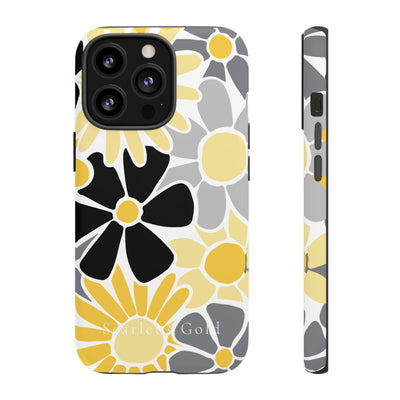 The Yellow & Black Floral | Phone Case