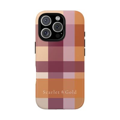 The Maroon & Orange Plaid | Phone Case