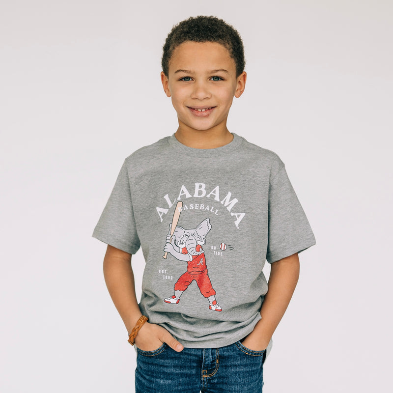 The Big Al Baseball Player | Grey Triblend Toddler Tee
