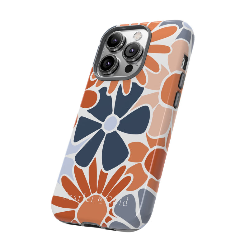 The Orange & Blue Floral | Phone Case