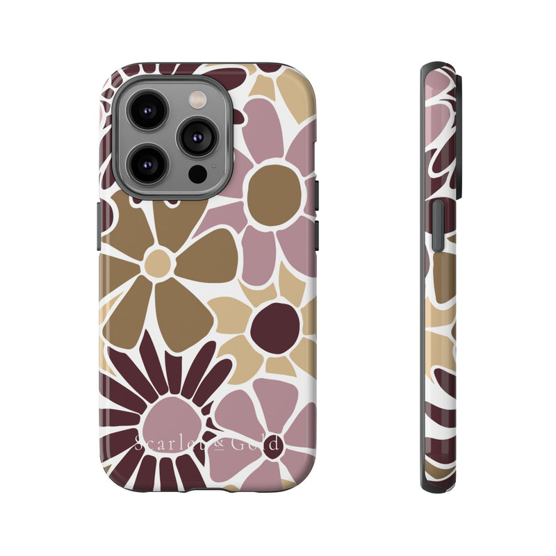 The Maroon & Gold Floral | Phone Case