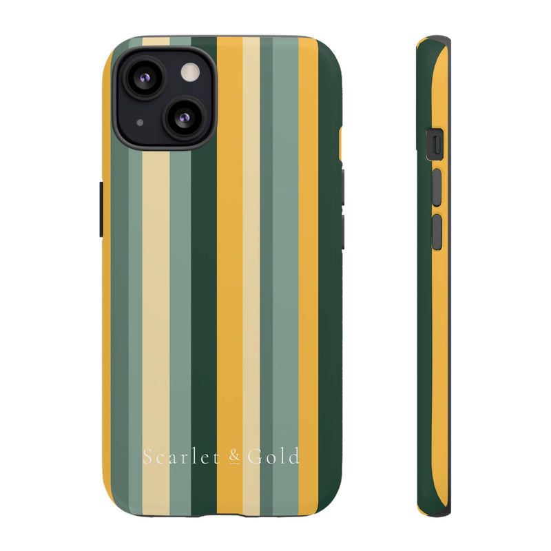 The Green & Gold Stripes | Phone Case