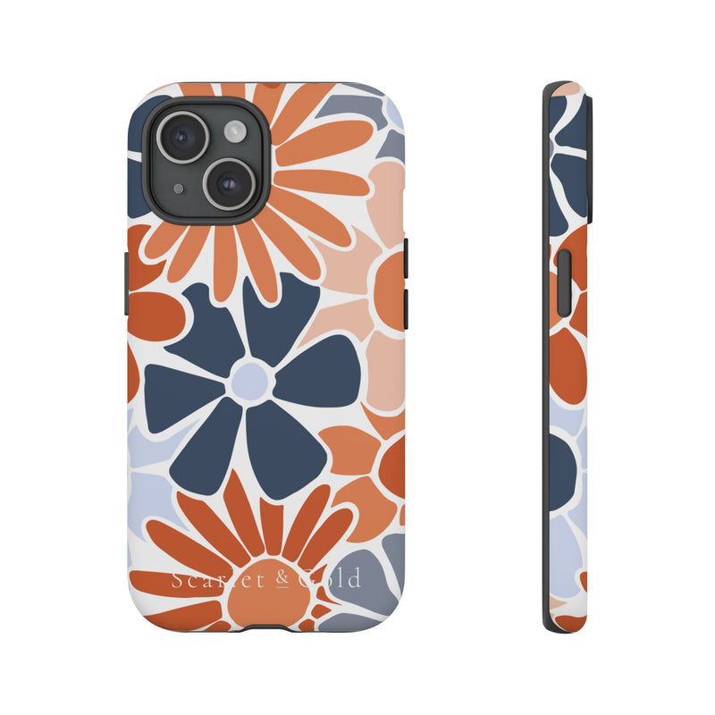 The Orange & Blue Floral | Phone Case