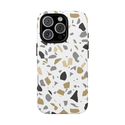 The Black & Gold Terrazzo | Phone Case