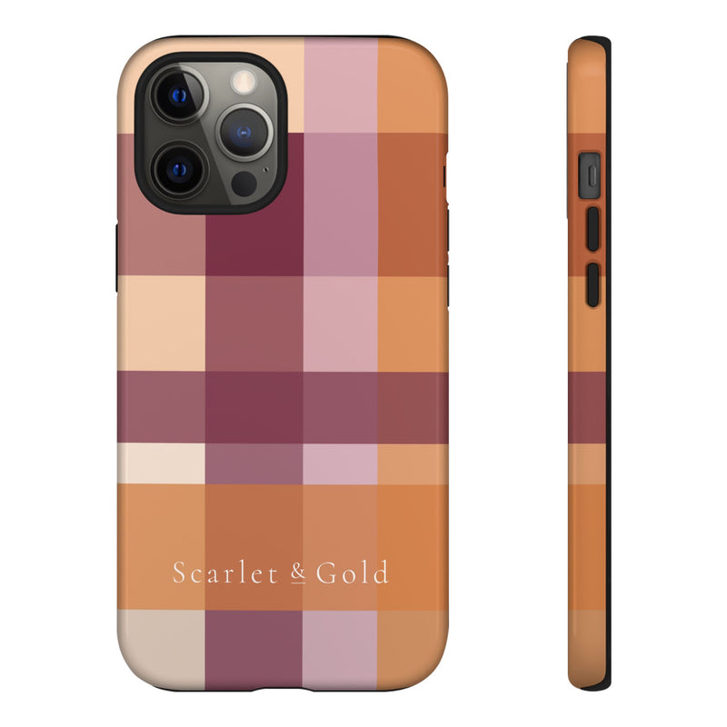 The Maroon & Orange Plaid | Phone Case