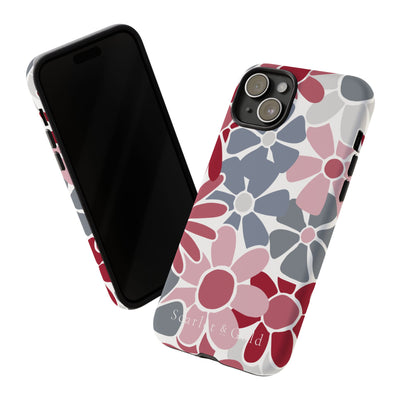 The Crimson & White Floral | Phone Case