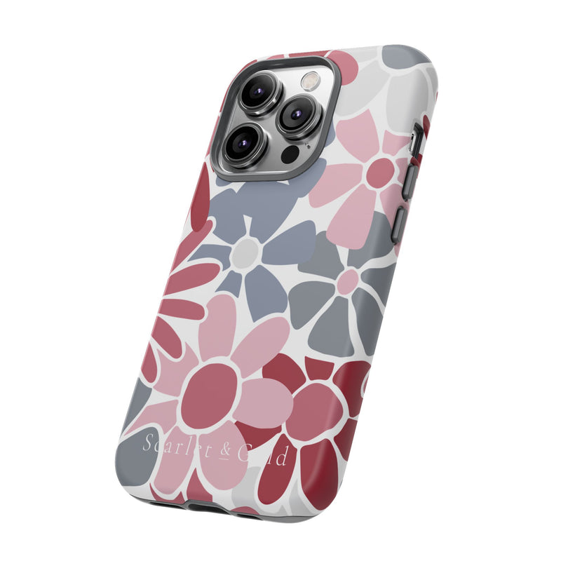 The Crimson & White Floral | Phone Case