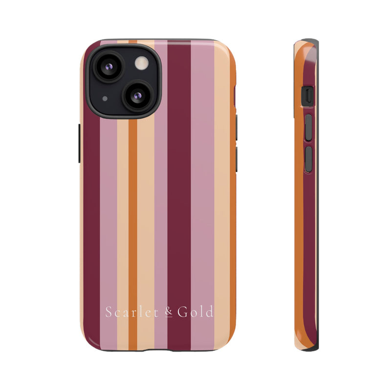 The Maroon & Orange Stripes | Phone Case