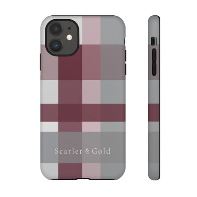 The Maroon & White Plaid | Phone Case