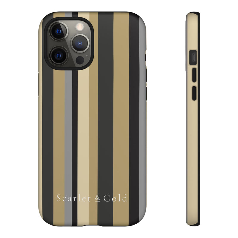 The Black & Gold Stripes | Phone Case