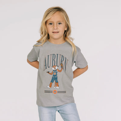 The Spinning Basketball Aubie | Cement Youth Tee