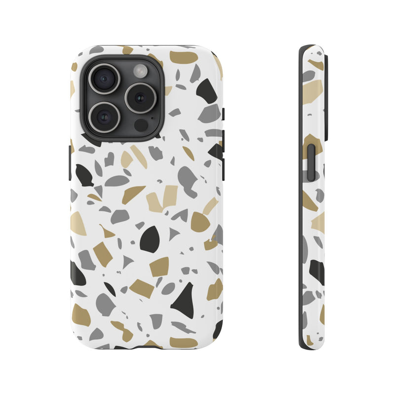 The Black & Gold Terrazzo | Phone Case