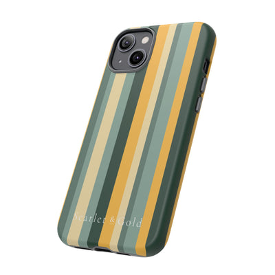 The Green & Gold Stripes | Phone Case