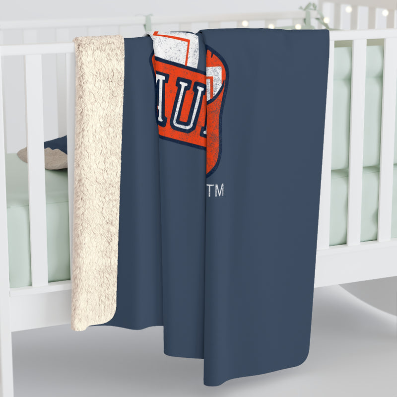 The Vintage Auburn A | Sherpa Fleece Blanket