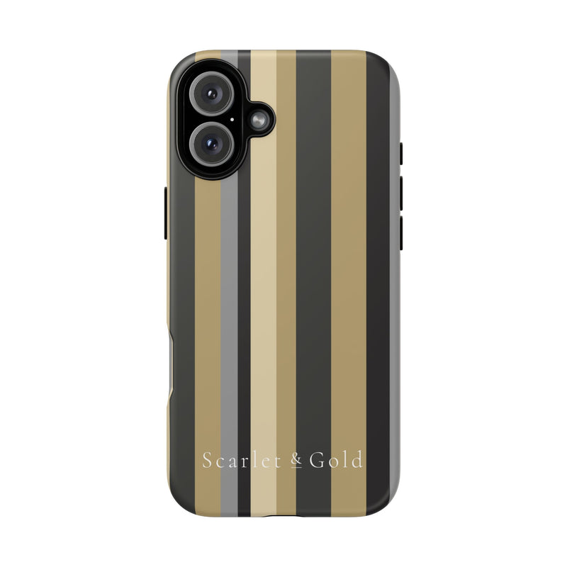 The Black & Gold Stripes | Phone Case