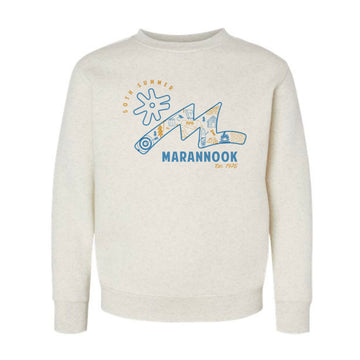 The 50th Anniversary Logo | Natural Heather Youth Crewneck Sweatshirt