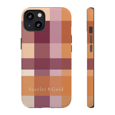 The Maroon & Orange Plaid | Phone Case