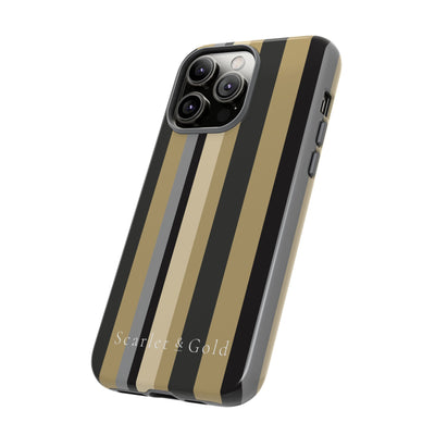 The Black & Gold Stripes | Phone Case