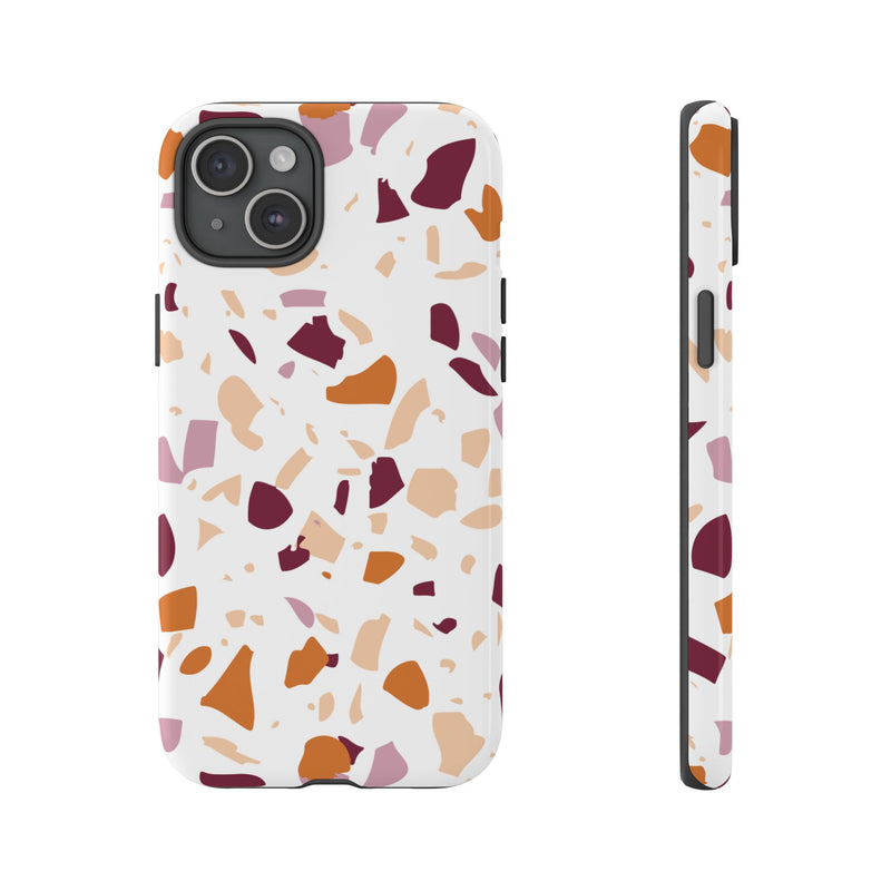 The Maroon & Orange Terrazzo | Phone Case