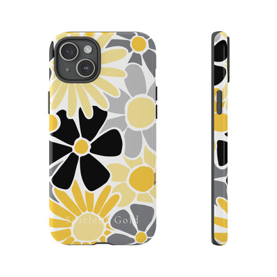 The Yellow & Black Floral | Phone Case