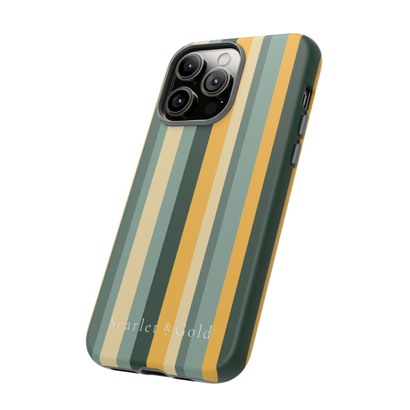 The Green & Gold Stripes | Phone Case