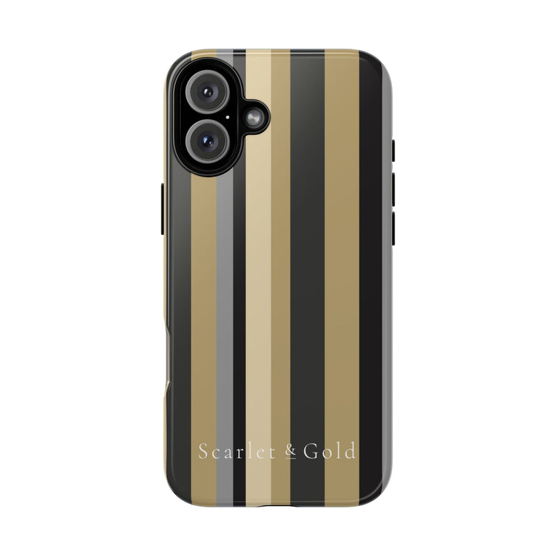 The Black & Gold Stripes | Phone Case