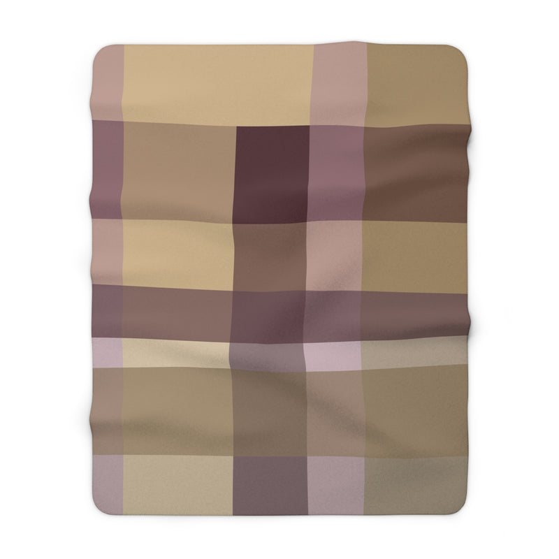 The Maroon & Gold Plaid | Sherpa Fleece Blanket