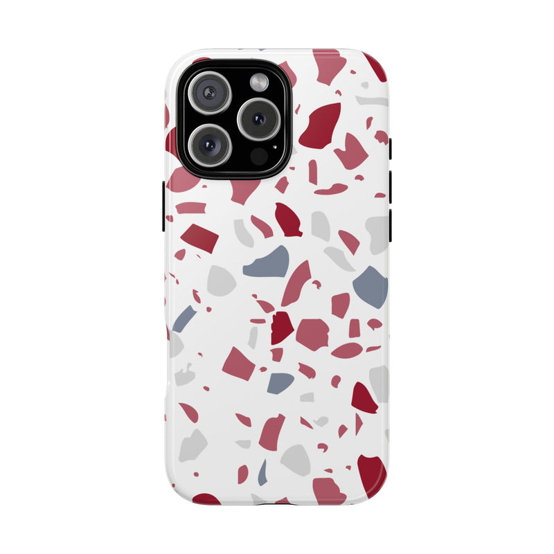 The Crimson & White Terrazzo | Phone Case