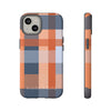 The Orange & Blue Plaid | Phone Case
