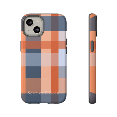 The Orange & Blue Plaid | Phone Case