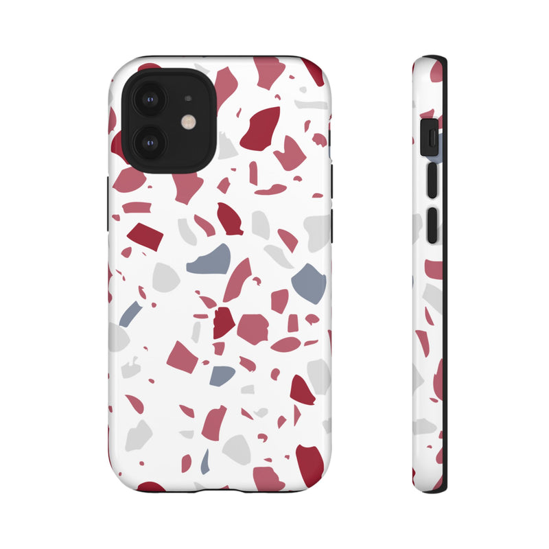 The Crimson & White Terrazzo | Phone Case