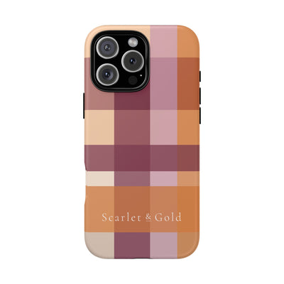 The Maroon & Orange Plaid | Phone Case