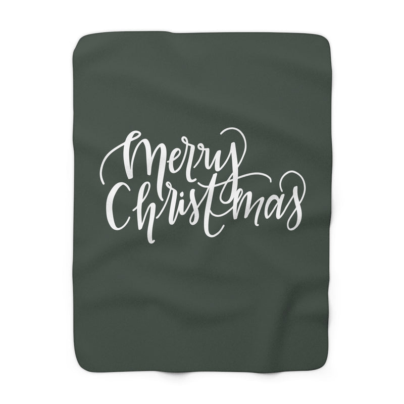 The Merry Christmas Script | Sherpa Fleece Blanket