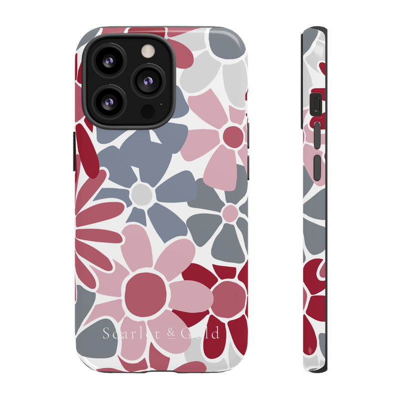 The Crimson & White Floral | Phone Case