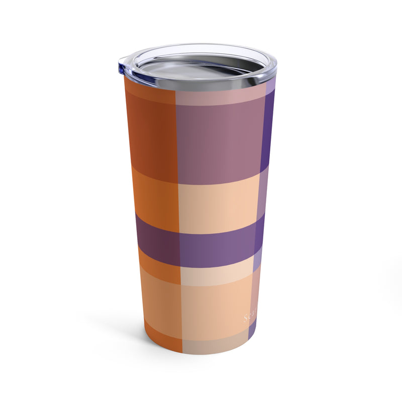 The Orange & Purple Plaid | Tumbler 20oz