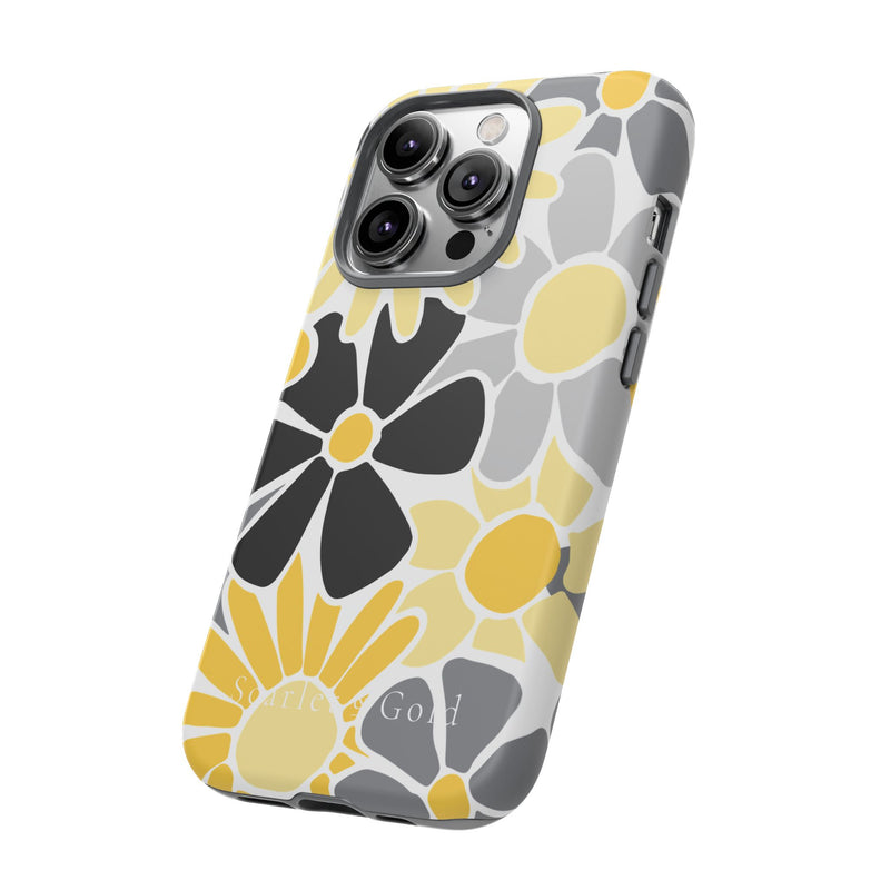 The Yellow & Black Floral | Phone Case