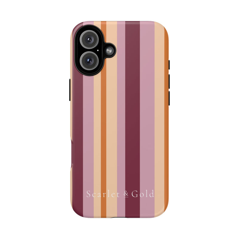 The Maroon & Orange Stripes | Phone Case