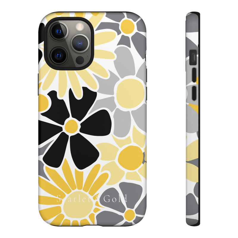 The Yellow & Black Floral | Phone Case