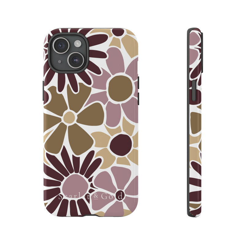 The Maroon & Gold Floral | Phone Case