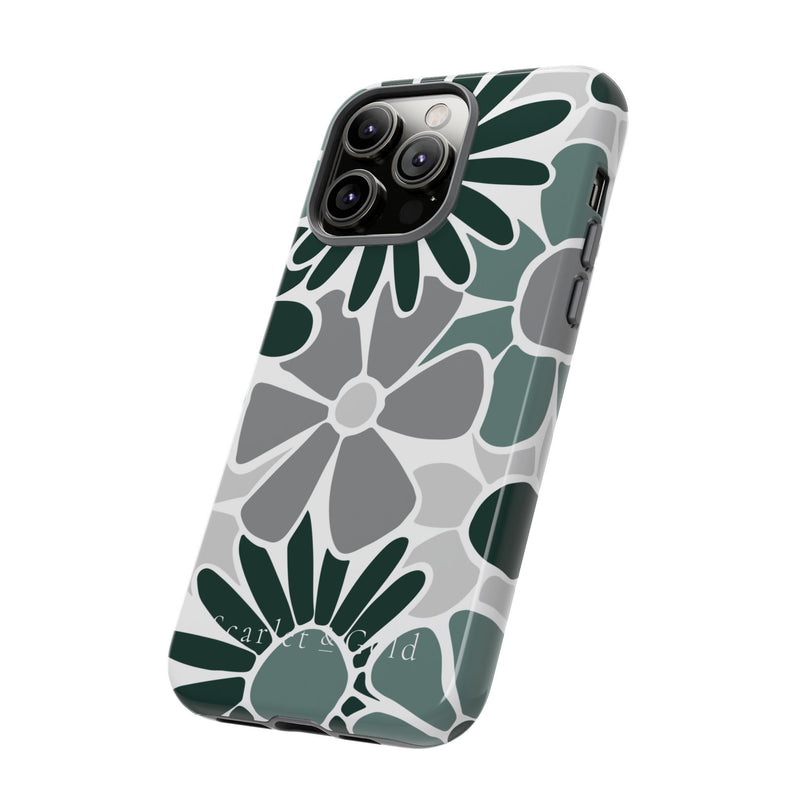 The Green & Grey Floral | Phone Case