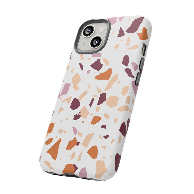 The Maroon & Orange Terrazzo | Phone Case