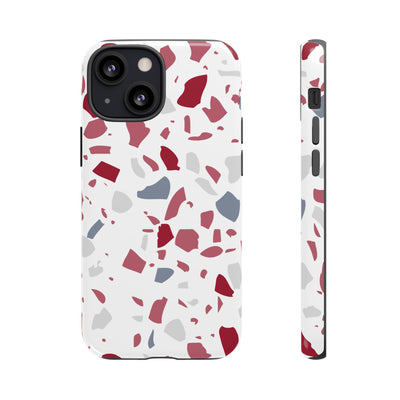 The Crimson & White Terrazzo | Phone Case