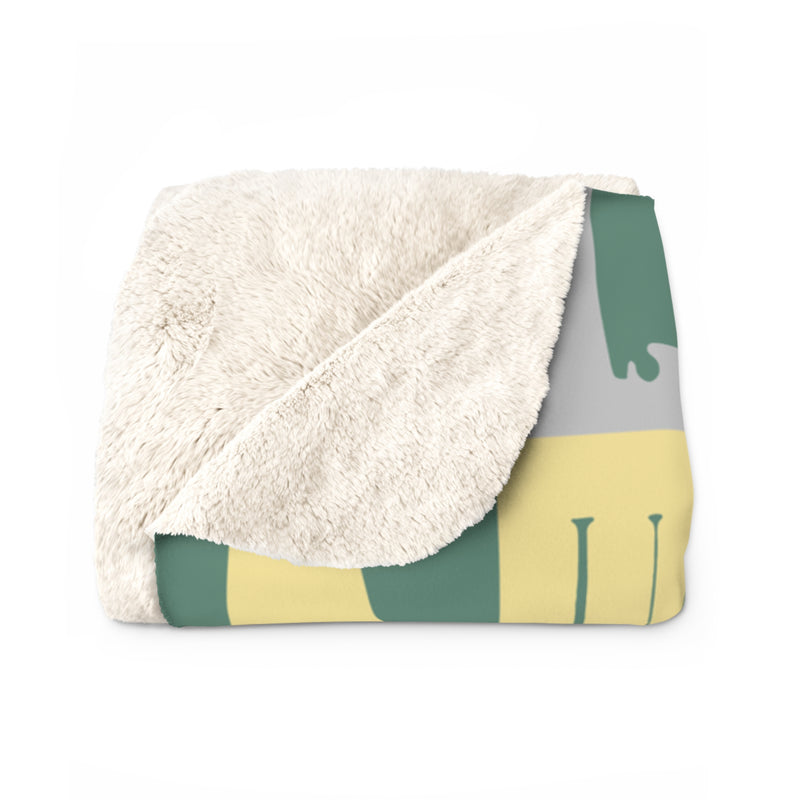 The Green & Yellow All The Things | Sherpa Fleece Blanket