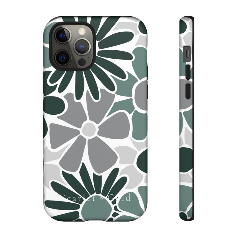 The Green & Grey Floral | Phone Case