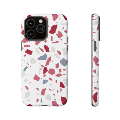 The Crimson & White Terrazzo | Phone Case