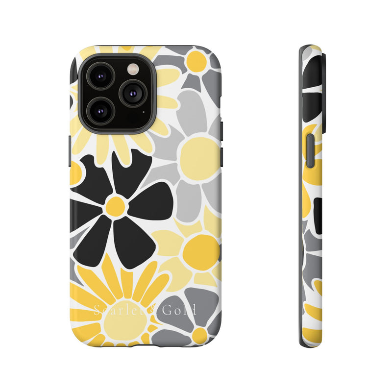 The Yellow & Black Floral | Phone Case