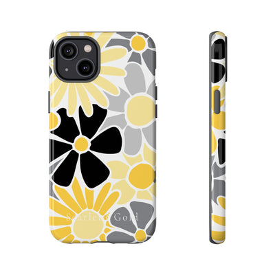 The Yellow & Black Floral | Phone Case