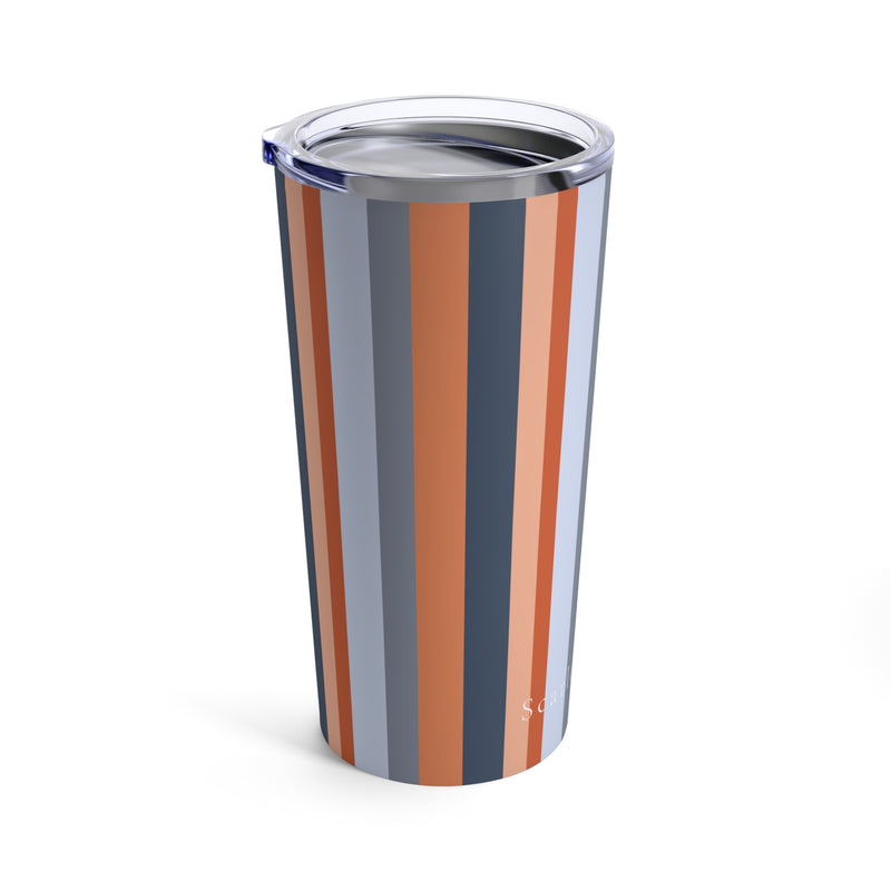 Orange and Blue Stripes | Tumbler 20oz