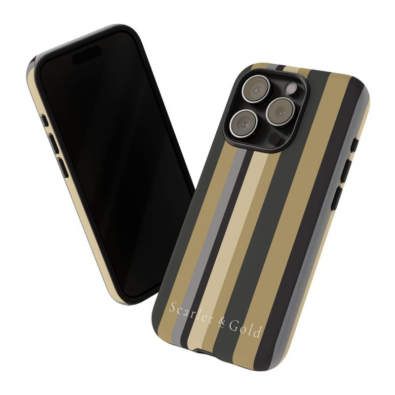 The Black & Gold Stripes | Phone Case